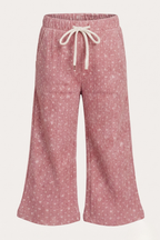 Pink Flowers Printed Flapper For Girls