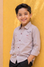 HAZEL GREY ORIGINAL WORNE FULL SLEEVES DOUBLE POCKET SHIRT