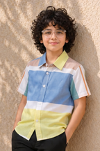 Multi Colors Half Sleeves Casual Shirt