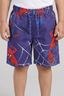 Blue Spiderman Print Cotton Fabric Shorts For Boys