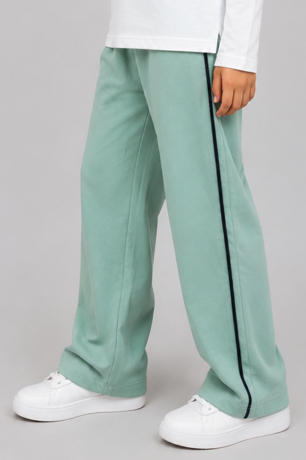 Sage Green Boys pajama with black line