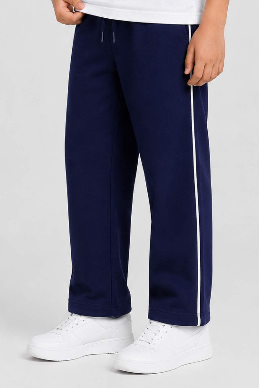Navy Blue Plain Jersy Fabric Trouser