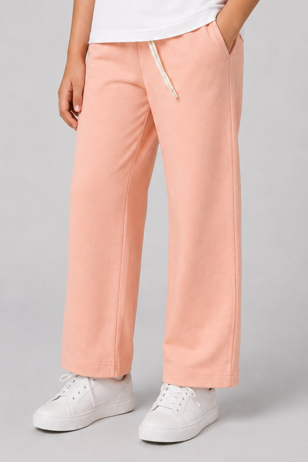 Baby Pink Plain Jersy Fabric Pajama Main image