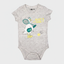 HAZEL GREY READY FOR GAME PRINT HALF BODY HALF SLEEVES ROMPER