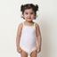 WHITE DOTS PRINTED SLEEVES LESS HALF BODY ROMPER FOR GIRLS RIBBED FABRIC