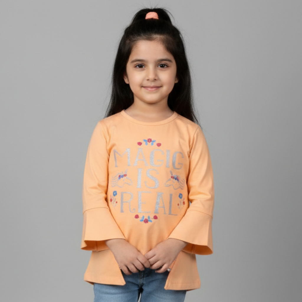 PEACH MAGIC IS REAL FULL SLEEVES T-SHIRTS