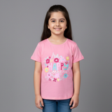 NEW PINK HAPPY WEEKEND PRINTED T-SHIRT TOP FOR GIRLS