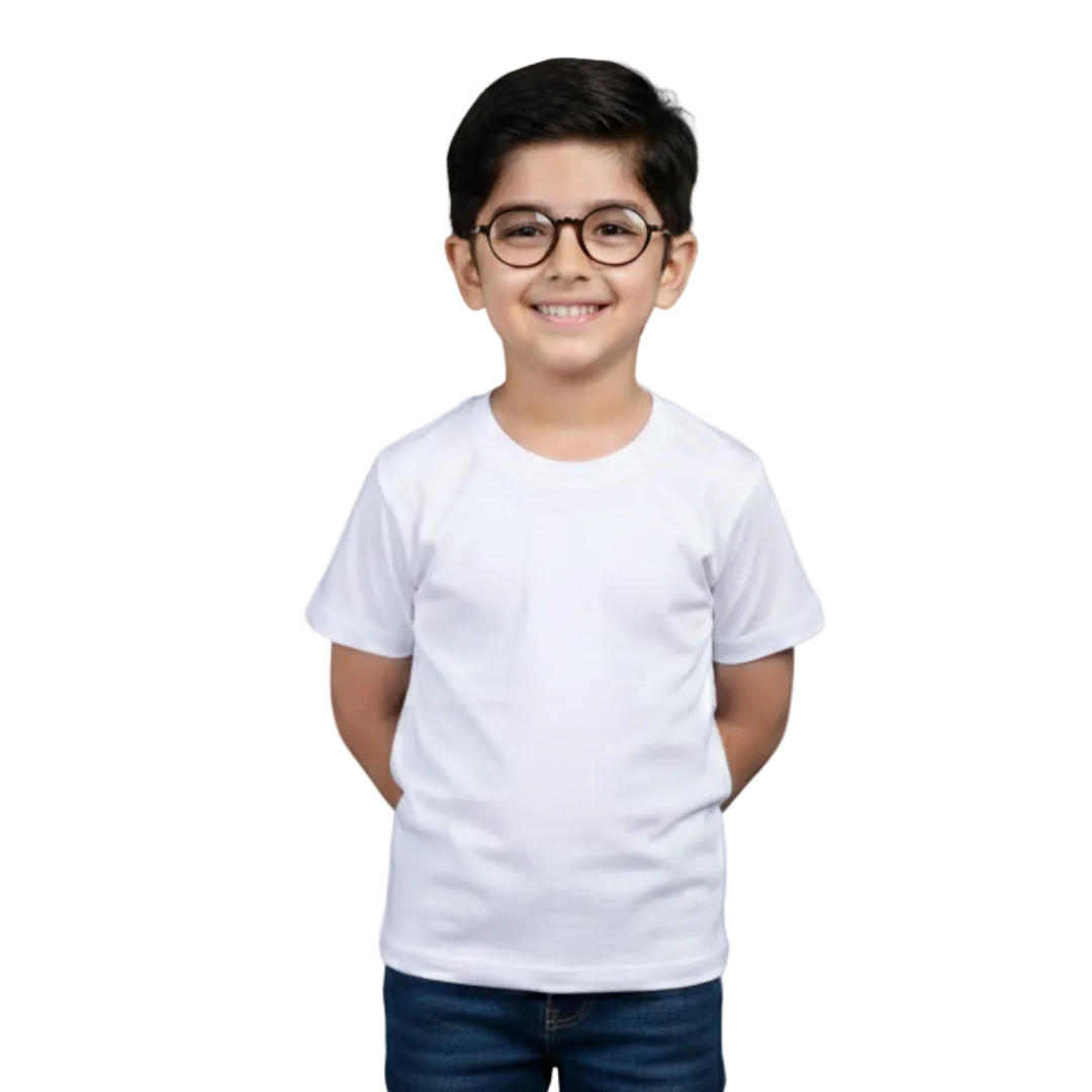 WHITE PLAIN HALF SLEEVES T-SHIRT FOR SUMMERS Main image