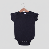 CHARCOAL GREY PLAIN HALF BODY HALF SLEEVES ROMPER