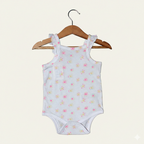 NEW WHITE FLOWERS PRINTED ROMPER FOR GIRLS