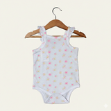 NEW WHITE FLOWERS PRINTED ROMPER FOR GIRLS