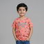 ORANGE SUMMER FUN PRINTED HALF SLEEVES T-SHIRT