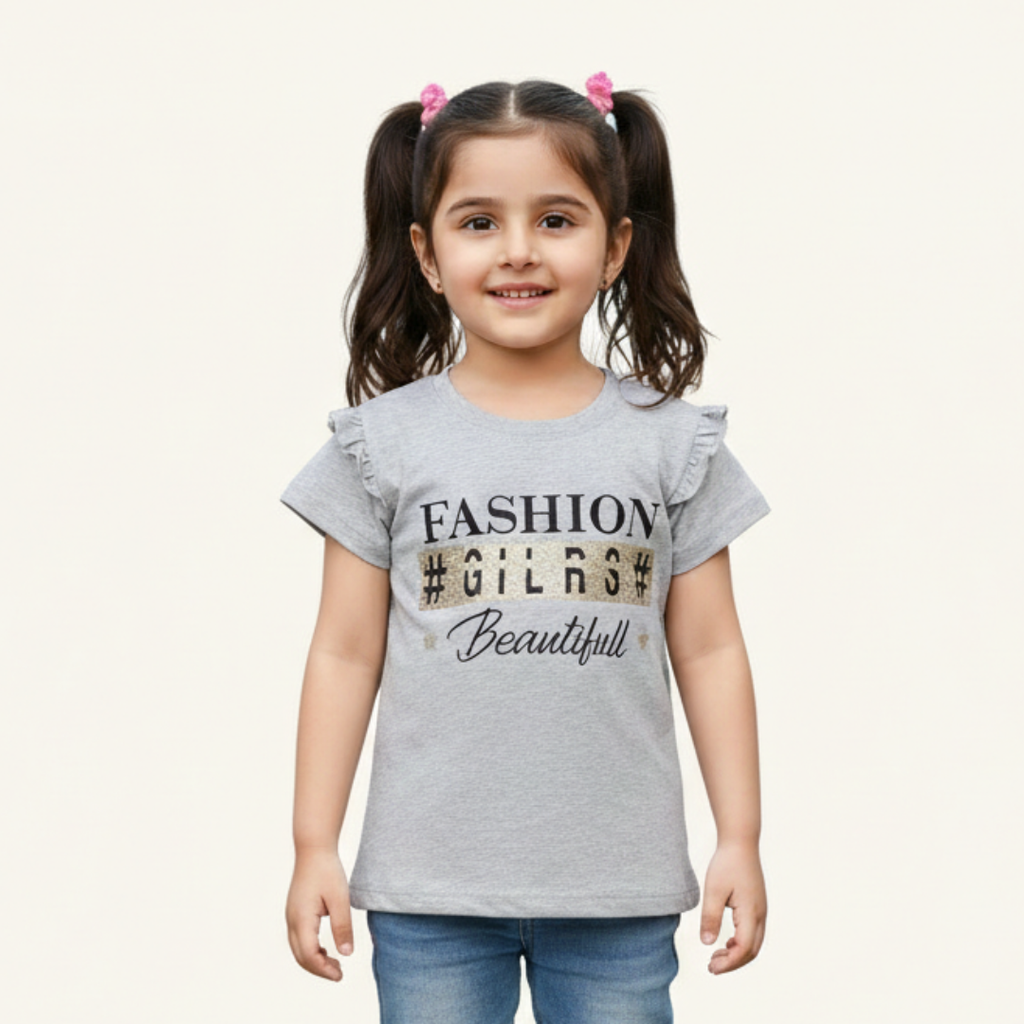 HAZEL GREY FASHION GIRLS BEAUTIFULL PRINTED T-SHIRT FOR GIRLS