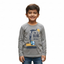 GREY I'M A BIG DEAL ESCAVATOR PRINTED FULL SLEEVES T-SHIRT