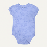 SKY BLUE FLOWER & BIRD PRINT HALF SLEEVES ROMPER