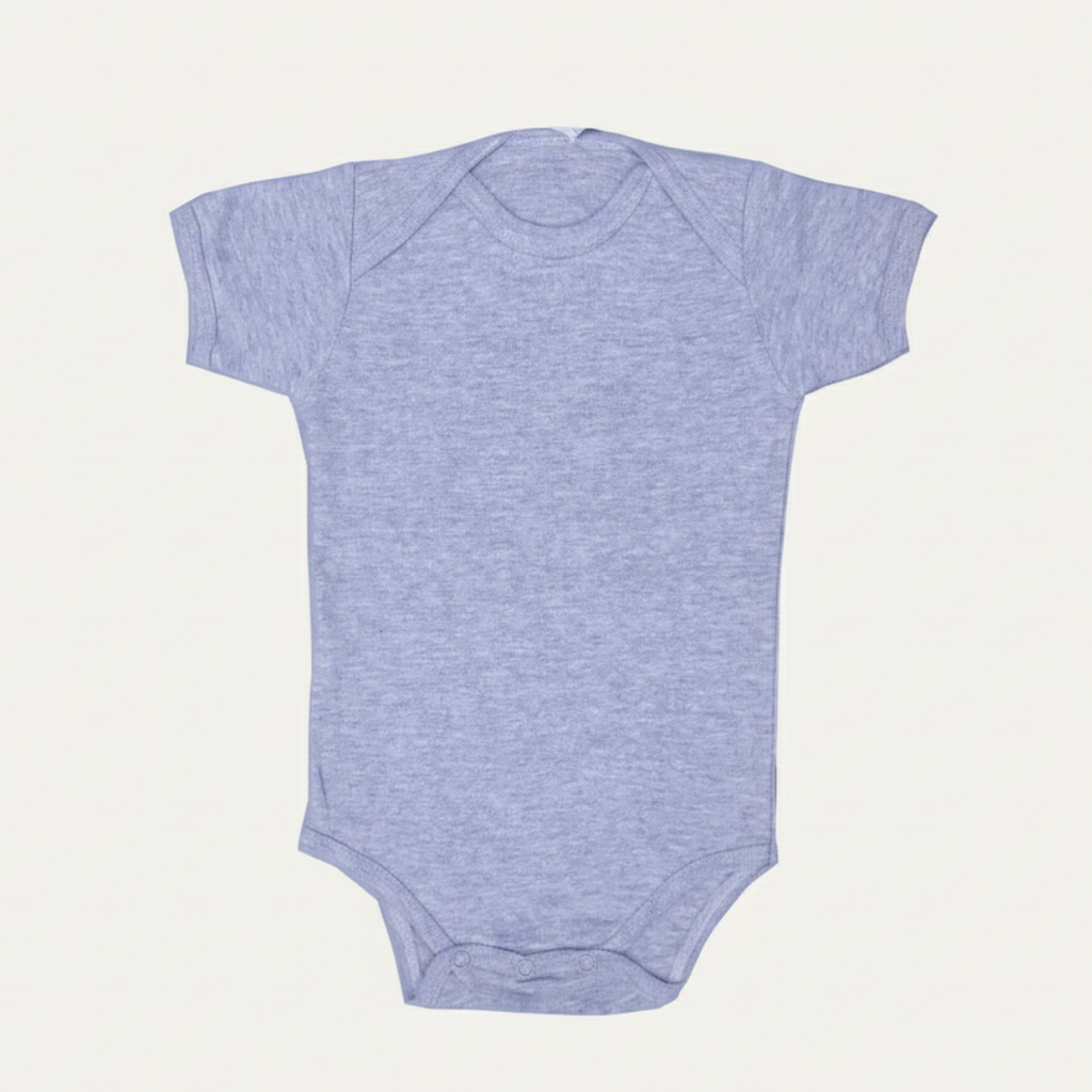 HAZEL GREY PLAIN HALF BODY HALF SLEEVES ROMPER
