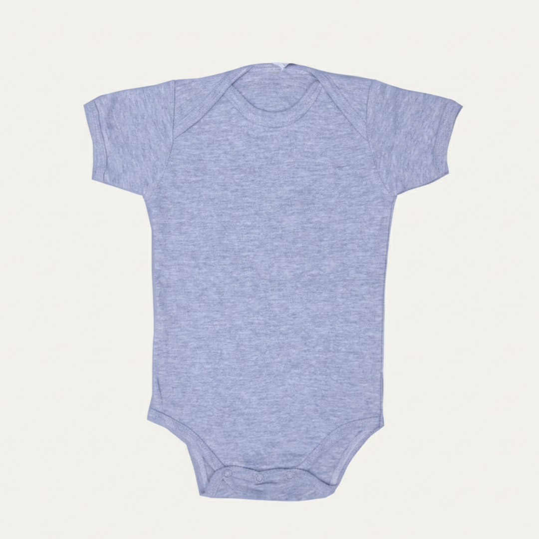 HAZEL GREY PLAIN HALF BODY HALF SLEEVES ROMPER