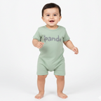 LIGHT GREEN PANDA PRINT HALF BODY ROMPER