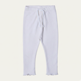 OFF WHITE WITH KNOT THERMAL FABRIC BOTTOM FRIL PLAIN PAJAMA TROUSER