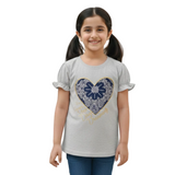 GREY NEVER STOP DAY DREAMING PRINTED T-SHIRT FOR GIRLS