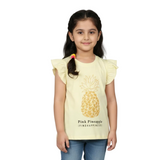 LIME PINEAPPLE PRINTED T-SHIRT FOR GIRLS