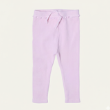 BABY PINK WITH KNOT THERMAL FABRIC BOTTOM & TOP FRIL PLAIN PAJAMA TROUSER