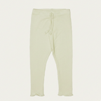 YELLOW WITH KNOT THERMAL FABRIC BOTTOM FRIL PLAIN PAJAMA TROUSER