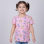 PINK RABBIT & BEAR PRINTED T-SHIRT TOP FOR GIRLS