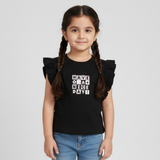 BLACK "HAVE A NICE DAY" T-SHIRT TOP FOR GIRLS