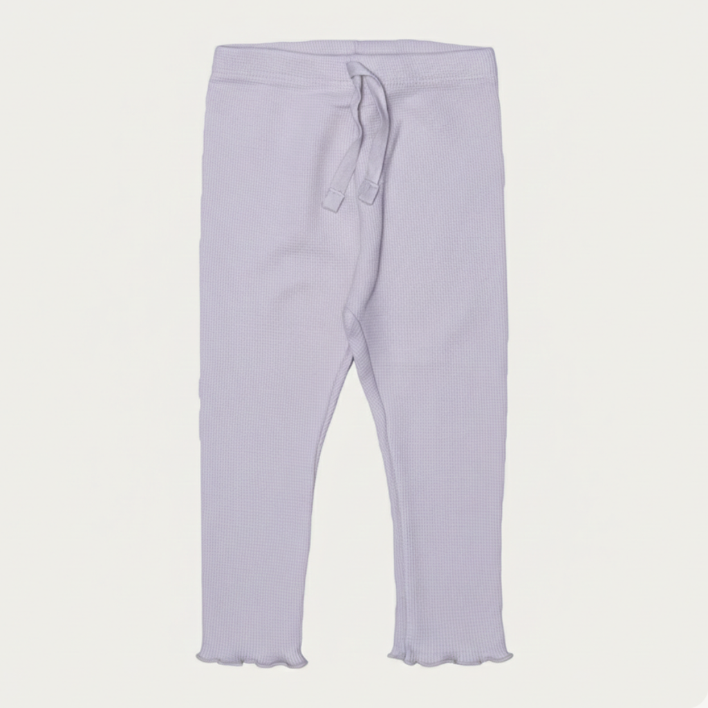 ASH GREY WITH KNOT THERMAL FABRIC BOTTOM FRIL PLAIN PAJAMA TROUSER