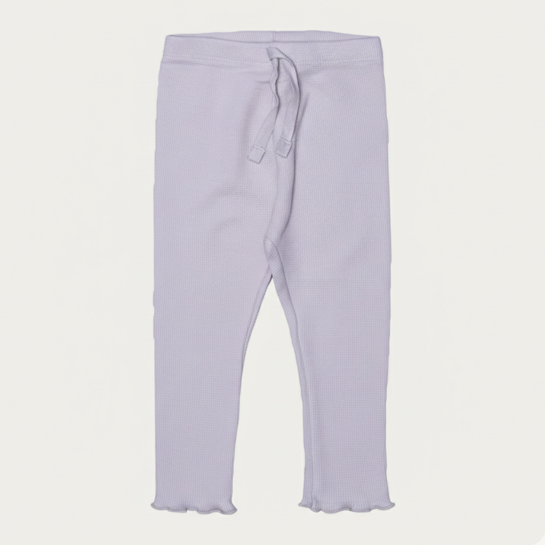 ASH GREY WITH KNOT THERMAL FABRIC BOTTOM FRIL PLAIN PAJAMA TROUSER