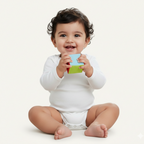 PLAIN WHITE COTTON JERSY FABRIC HALF BODY FULL SLEEVES ROMPER