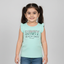 SKY BLUE "SUNNY BEACH DAYS" PRINT T-SHIRT TOP FOR GIRLS