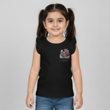 BLACK DREAM PRINT T-SHIRT TOP FOR GIRLS