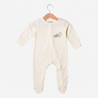 YELLOW "ELEPHANT" PRINT FULL BODY FULL SLEEVES ROMPERS