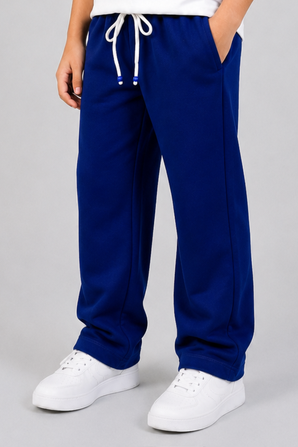 Navy Blue Plain Jersy Fabric Pajama Main image
