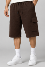 dark brown Cargo Pocket Shorts For Mens