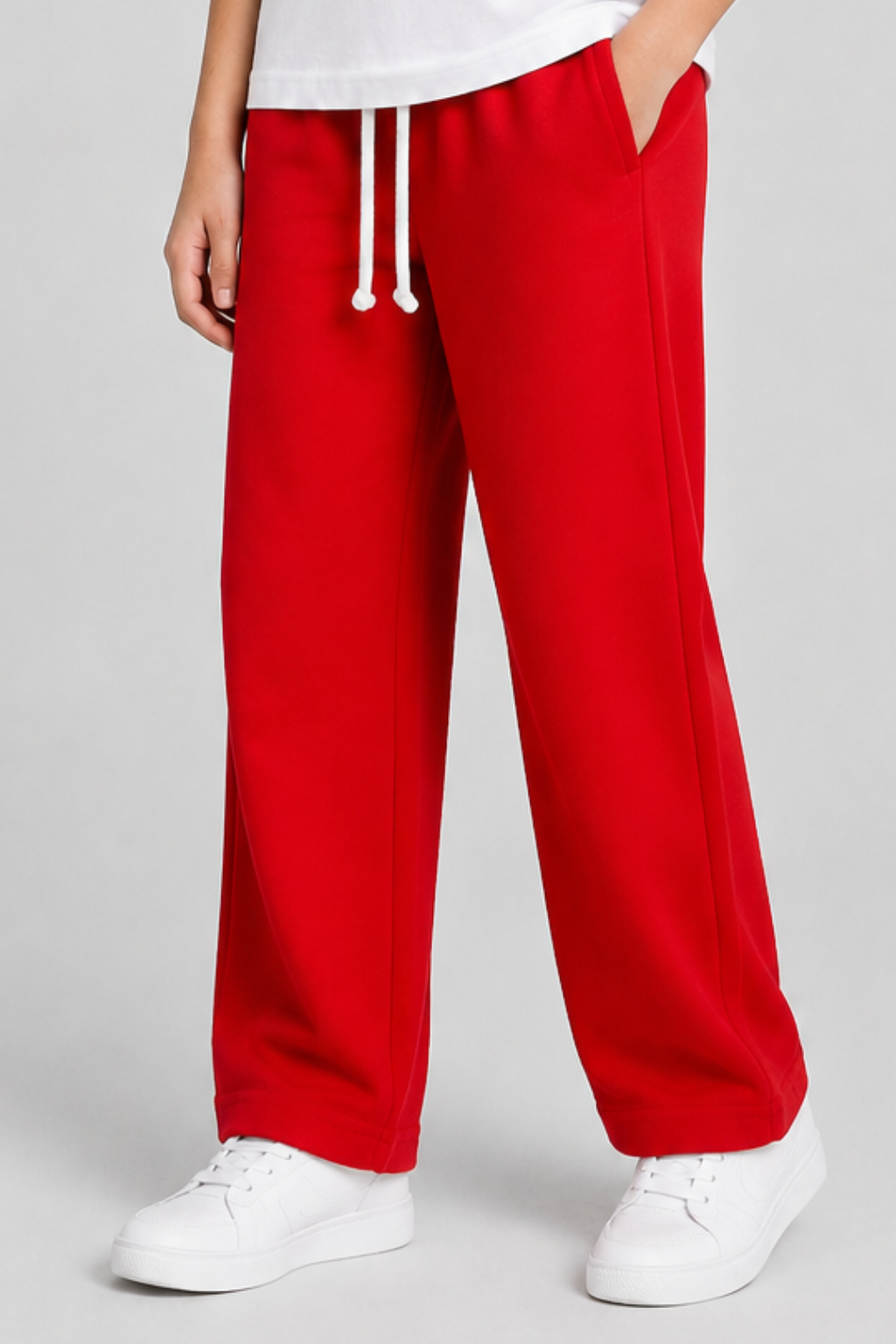 Red Plain Jersy Fabric Pajama Secondary image