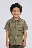 Camouflage Print Half Sleeves Casual Shirt
