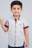 Grey 1 Pocket Half Sleeves Casual Shirt