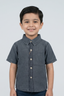 Blue Geometry Design Half Sleeves Casual Shirt