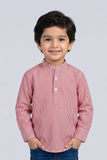 White With Red Stripes Full Sleeves Casual Shirt