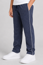 Heather navy blue Line Jersy Fabric Pajama