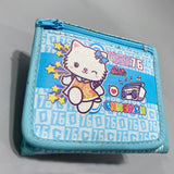 SKY BLUE WITH ZIP "76" PRINTED KITTY WALLET