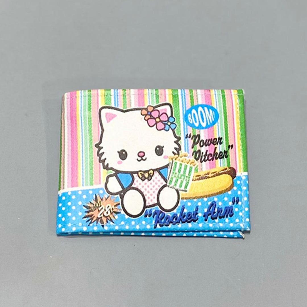 SKY BLUE POLKA DOTS KITTY WALLET