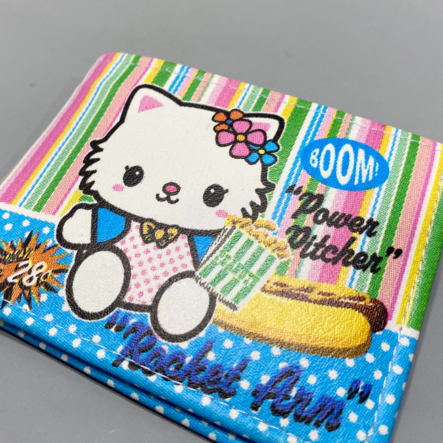 SKY BLUE POLKA DOTS KITTY WALLET Secondary image