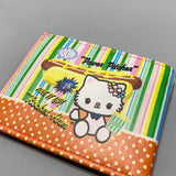 ORANGE POLKA DOTS KITTY PRINTED WALLET