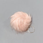 Load image into Gallery viewer, BABY PINK FUR ROUND KEY CHAIN
