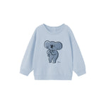 Load image into Gallery viewer, LIGHT BLUE KOALA PRINT TERRY FABRIC SWEATSHIRT
