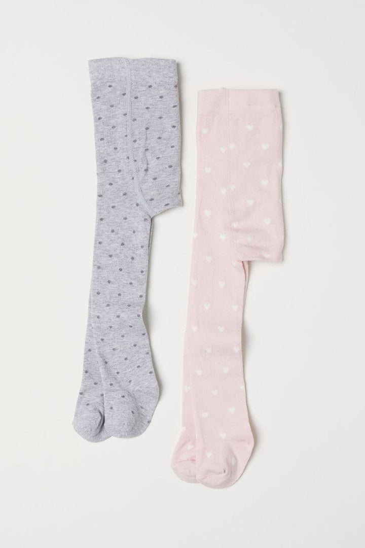 PACK OF 3 PRINTED & PLAIN SOCKS LEGGINGS COTTON JERSY FABRIC